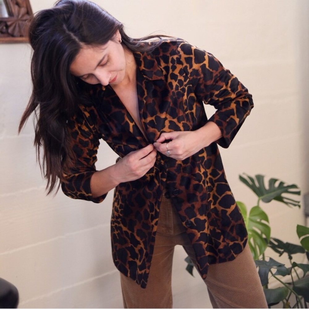 Leopard Blazer XS Amy Byer California Y2K 1990’s Blazer Coat